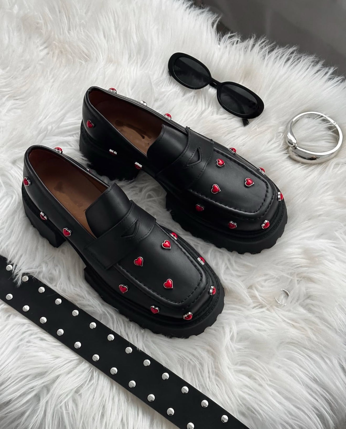 Mocasines hearts