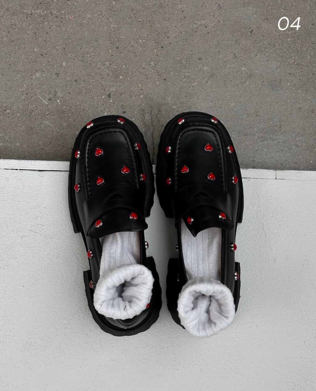 Mocasines hearts